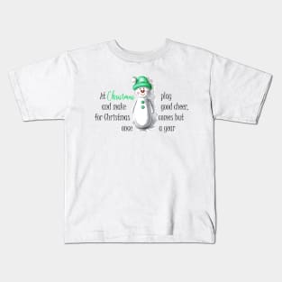 Christmas Snowman Kids T-Shirt